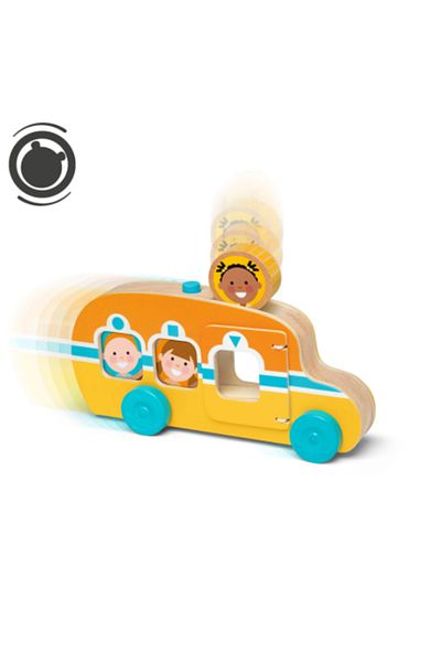 Melissa & Doug Autobuz de jucarie din lemn cu accesorii colectia Rostogol GO TOTs
