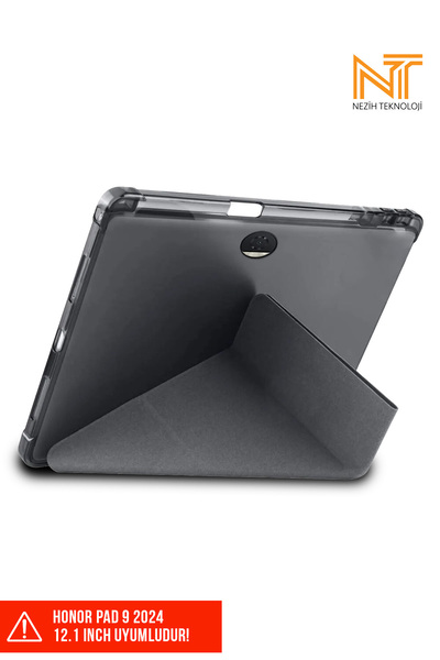 Nezih Case حافظة هونر باد 9 2024 12.1 بوصة متوافقة مع حافظة سيليكون ناعمة قابلة للطي ثلاثية الطيات مع حجرة خلفية للقلم