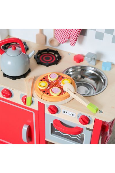 New Classic Toys Pizza Salami - Wooden set with role play accessories