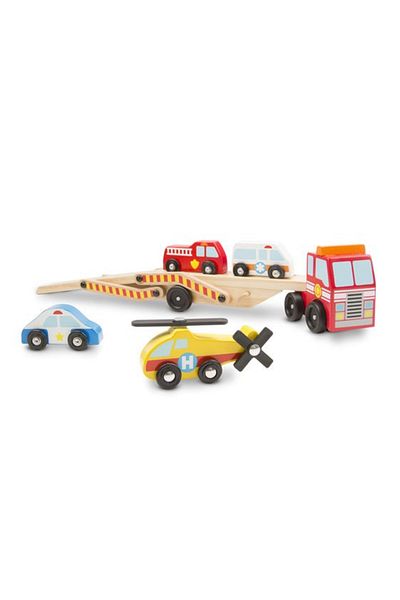 Melissa & Doug Transportor cu vehicule de urgenta