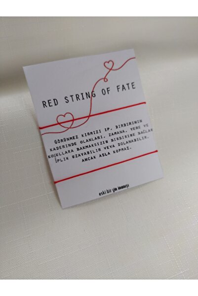 Kırmızı Şans Bilekliği red string of fate