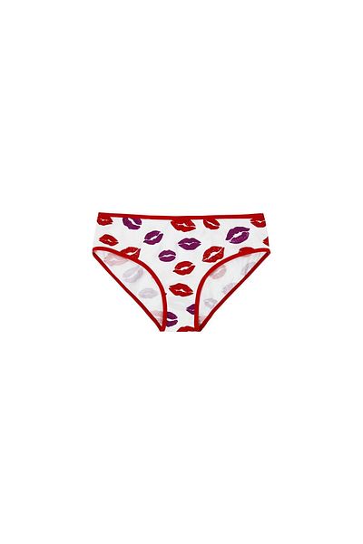Bross Chiloți din bumbac pentru femei cu model de buze