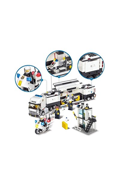 Depomiks Avm City Classic Police Station 511 Pieces Building Blocks - DIY Building Toy