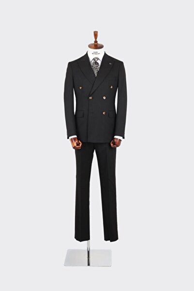 Kadir Büyükkaya Kırlangıç Yaka Kruvaze Erkek Takım Elbise-KAX1256S