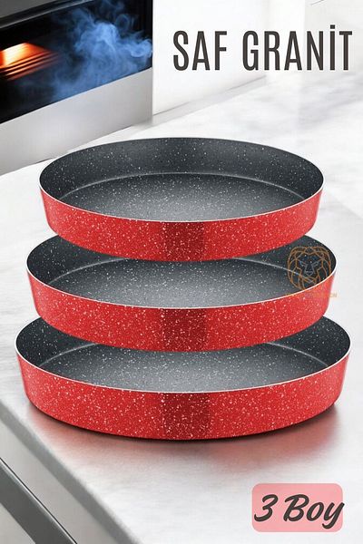 Transformacion Set of 3 Granite Baking Pan - Pastry Pan 720961