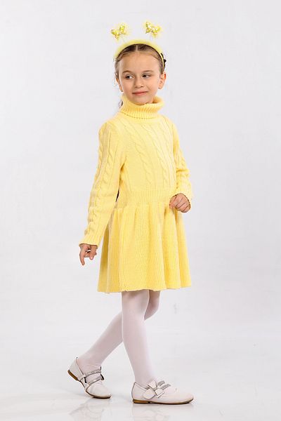 Cloudy Kids Girl's Hair Braided Turtleneck Knitwear Dress