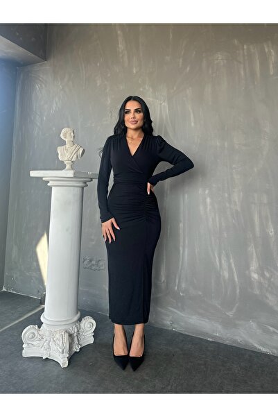 LİLA İSTANBUL Rochie cu sclipici cu guler dublu