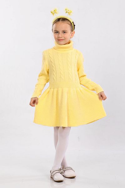 Cloudy Kids Girl's Hair Braided Turtleneck Knitwear Dress
