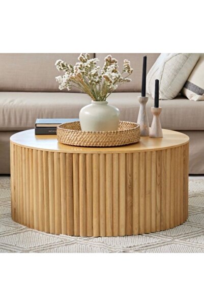 Home Ahşap salon orta sehpa