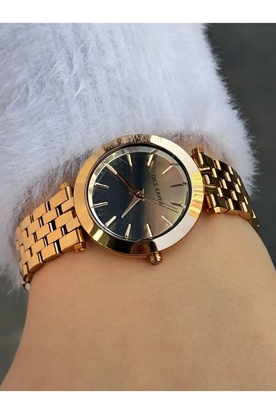 Dice Kayek Custom Design Copper Color 5 Atm Waterproof Steel Band Women's Wristwatch