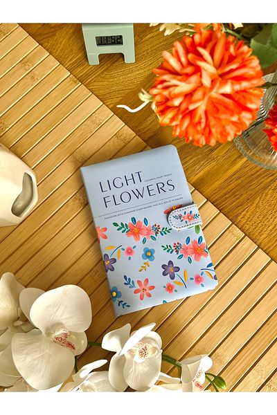 Nova Crafts Gilded Blue Flowers Themed - Magnetic Timeless Notebook