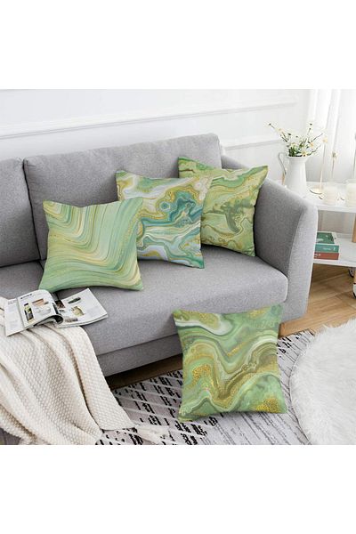 Realhomes Double Sided Special Design 4-Piece Throw Pillow Cover Set 40X40-45X45-55X55Cm