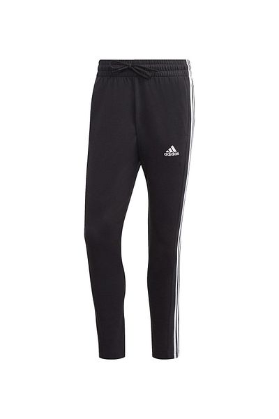 adidas بنطال رياضي أساسي مكون من 3 خطوط باللون الأسود للرجال - IC0044