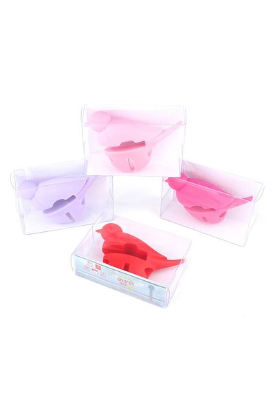 Kenpool Red Silicone Bird Pot Clips - Spoon Ladle Holder Kitchen Pot Lid