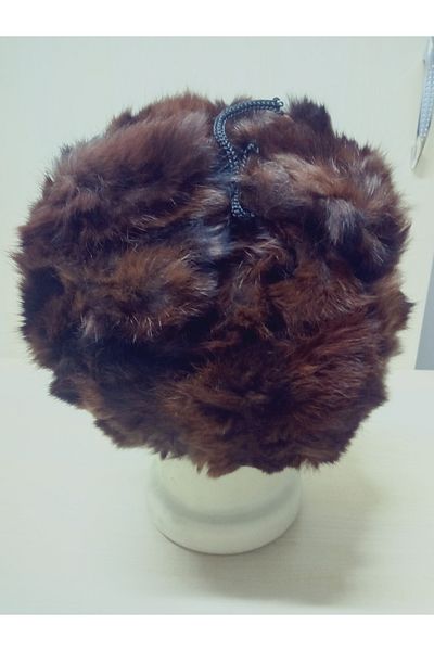 hoaryage Unisex Genuine Mink Leather Usanka Russian Heart Hat