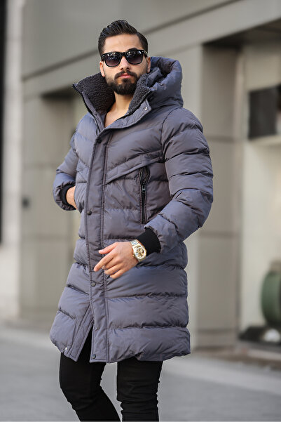 MODAEMAS ΑΝΔΡΙΚΟ ΜΑΚΡΥ ΠΟΥΦΑΝ ΜΕ κουκούλα