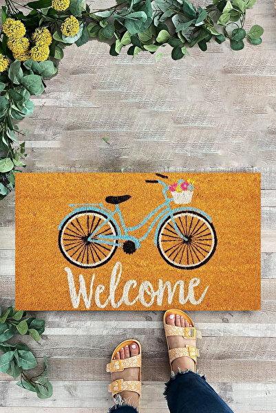 KARMAT ركوب الدراجات - مرحبًا، سجادة باب بنمط ركوب الدراجات، سجادة باب أمامية...
