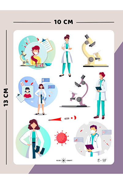 Else Craft Doktor Sağlık Temalı Sticker - E-97 - Ajanda Planlayıcı Bullet Jou...