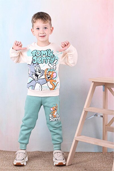 LİLLYPİCCA Boy's Tom and Jerry Character Patterned 3-Thread Raster Set of 2