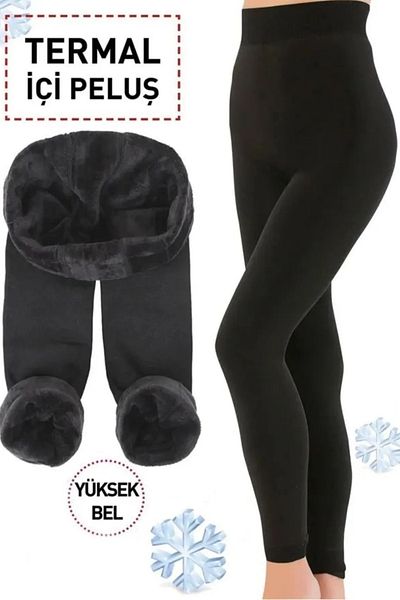 Bernato Θερμικό εσώρουχο κολάν WinterFit Black Lifting με βελούδινη επένδυση