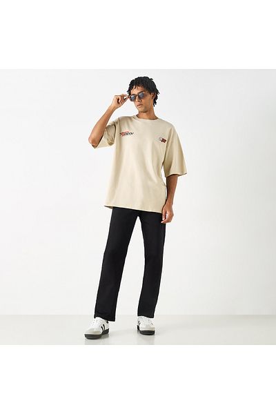 SP Characters Celestials Print Crew Neck T-shirt with Short Sleeves