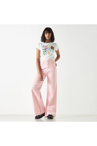 SP Characters Bear Print Crew Neck T-shirt with Short Sleeves