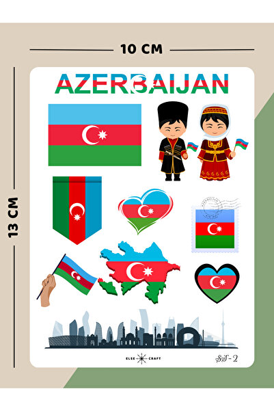 Else Craft Azerbaycan Bakü Seyahat Temalı Sticker - ST-2 - Ajanda Planlayıcı ...