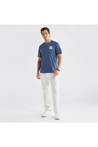 FAV Graphic Print T-shirt with Crew Neck and Short Sleeves