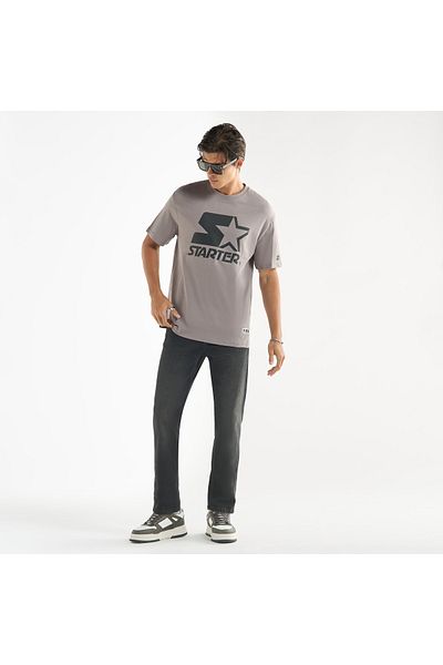 FAV Starter Logo Print Crew Neck T-shirt with Short Sleeves