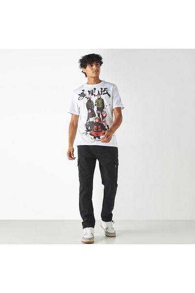 SP Characters Graphic Print T-shirt with Crew Neck and Short Sleeves