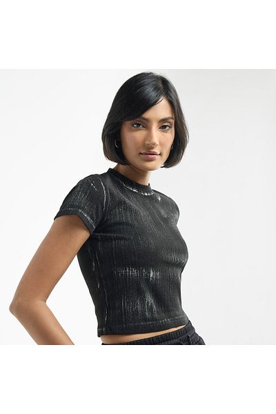 FAV All-Over Print Crew Neck T-shirt with Short Sleeves