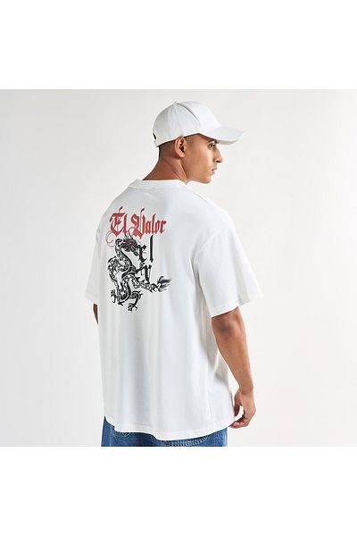 FAV Dragon Print T-shirt with Crew Neck and Short Sleeves