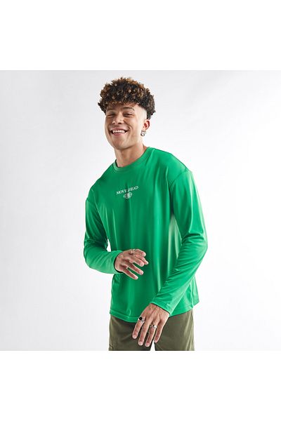 FAV Typography Print Crew Neck T-shirt with Long Sleeves