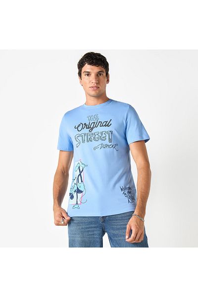 SP Characters Mickey Mouse Print T-shirt with Crew Neck and Short Sleeves