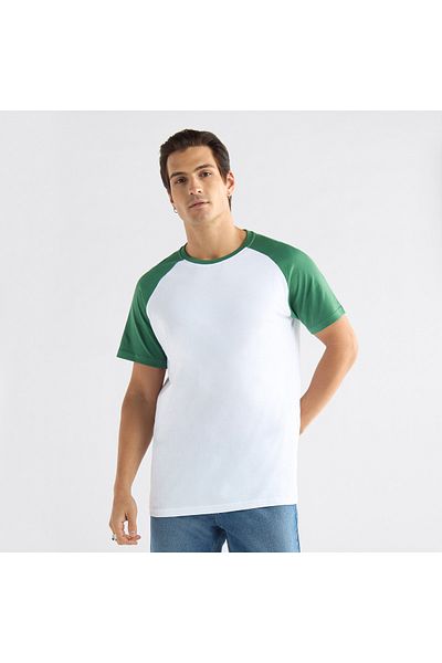 FAV Colourblock T-shirt with Crew Neck and Raglan Sleeves