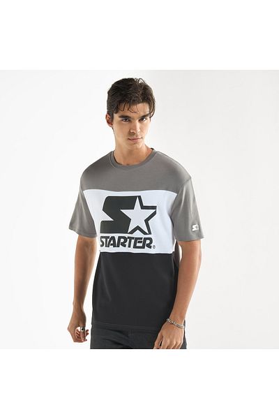 FAV Starter Logo Print T-shirt with Short Sleeves and Crew Neck