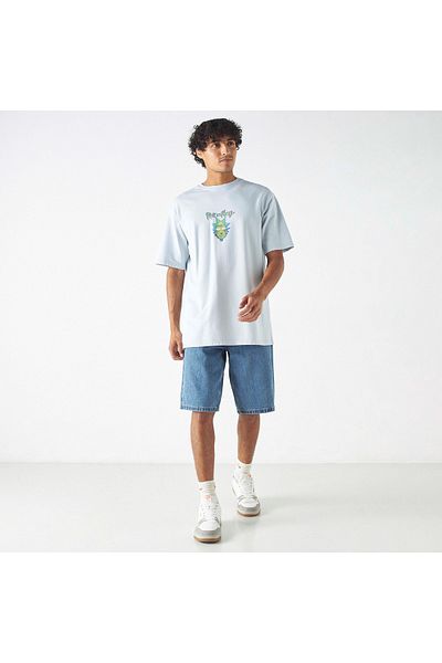 SP Characters Rick and Morty Print Crew Neck T-shirt with Short Sleeves