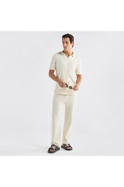 FAV Solid Polo T-shirt with Short Sleeves