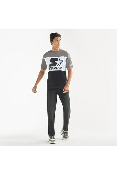 FAV Starter Logo Print T-shirt with Short Sleeves and Crew Neck
