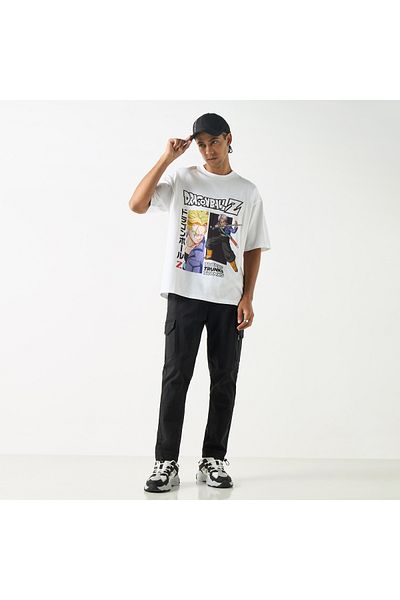 SP Characters Dragon Ball Z Print T-shirt with Crew Neck and Short Sleeves