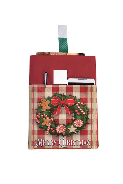 HRS Christmas Patterned Cat - New Year 20X25 cm Book Case, Washable Pocket and Multi-Purpose Bag Book Cover