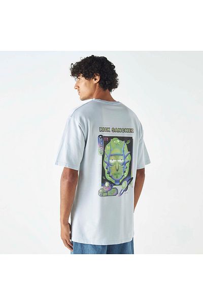 SP Characters Rick and Morty Print Crew Neck T-shirt with Short Sleeves
