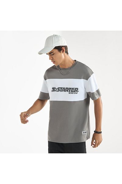 FAV Starter Logo Print T-shirt with Short Sleeves and Crew Neck