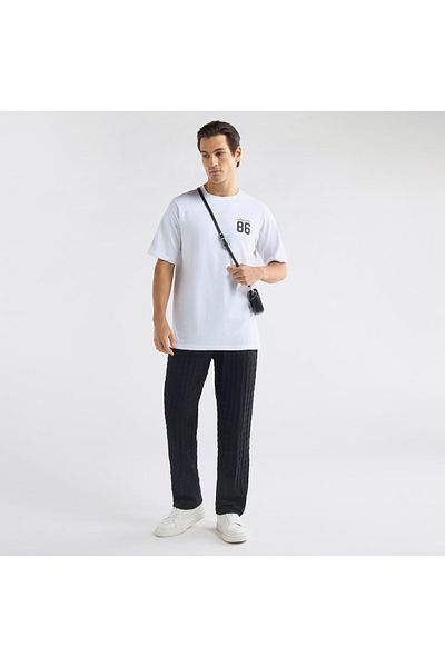 FAV Graphic Print T-shirt with Crew Neck and Short Sleeves