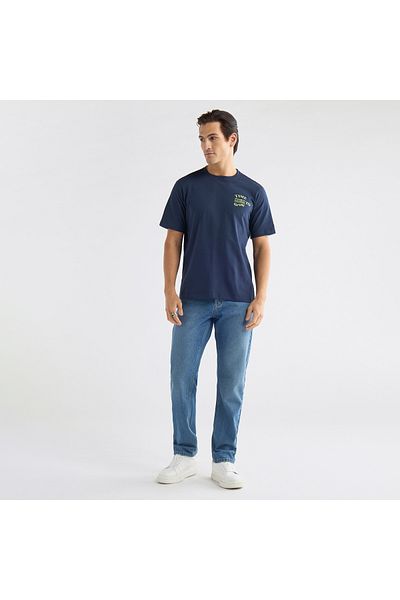 FAV Graphic Print T-shirt with Crew Neck and Short Sleeves