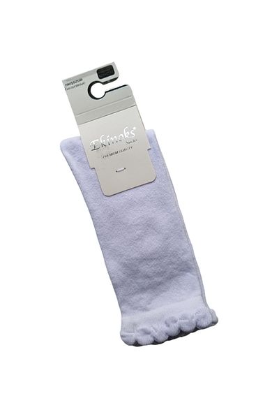 ekinoks socks Girls' White Color Plain Below Knee Cotton Socks (Price Is for a Piece of Socks.)