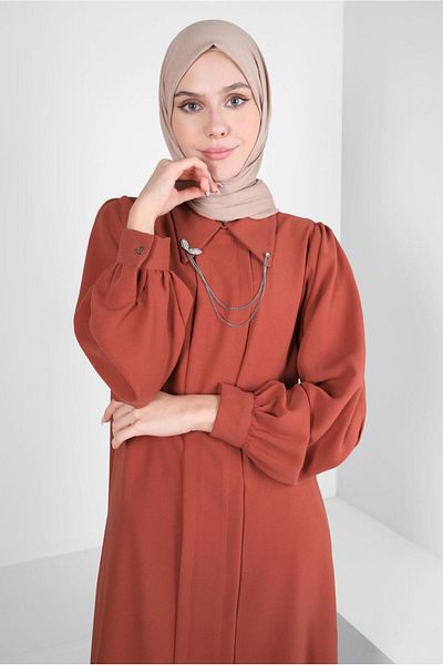 Alvina Crepe Tunic - Chain Detailed, Model 44162