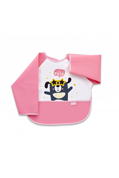 Babyjem Baveta cu maneci si buzunar BabyJem Polly Bib (Culoare: Roz)