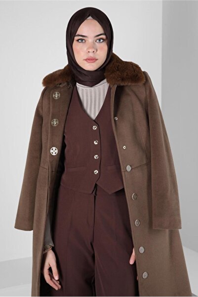 Alvina Палто с кожени детайли 90410