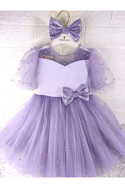 TREEMASS Girl's dress, satin and pearls Dream Tulle TREEMASS511